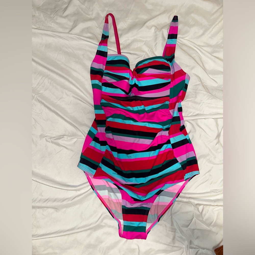 One piece bathing suit.